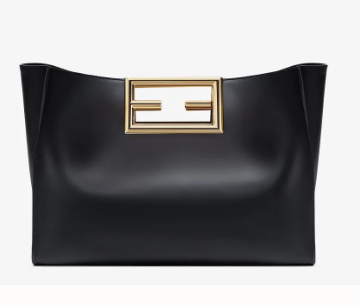 FENDI WAY MEDIUM black leather bag 8BH391AAI