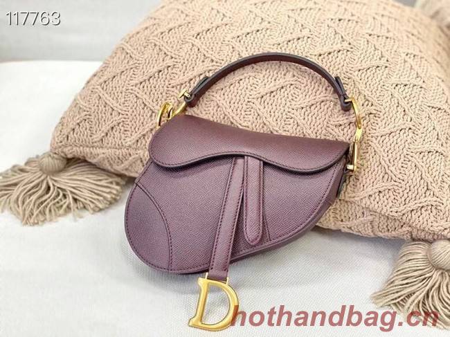 Dior SMALL SADDLE-TAS VAN KALFSLEER M0445CW Wine