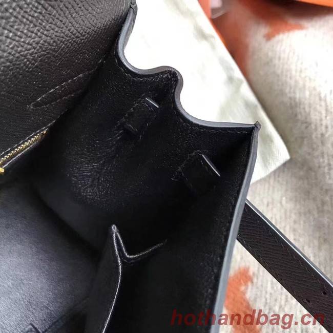 Hermes Kelly 25cm Tote Bag Original Epsom Leather Bag KL25 Black