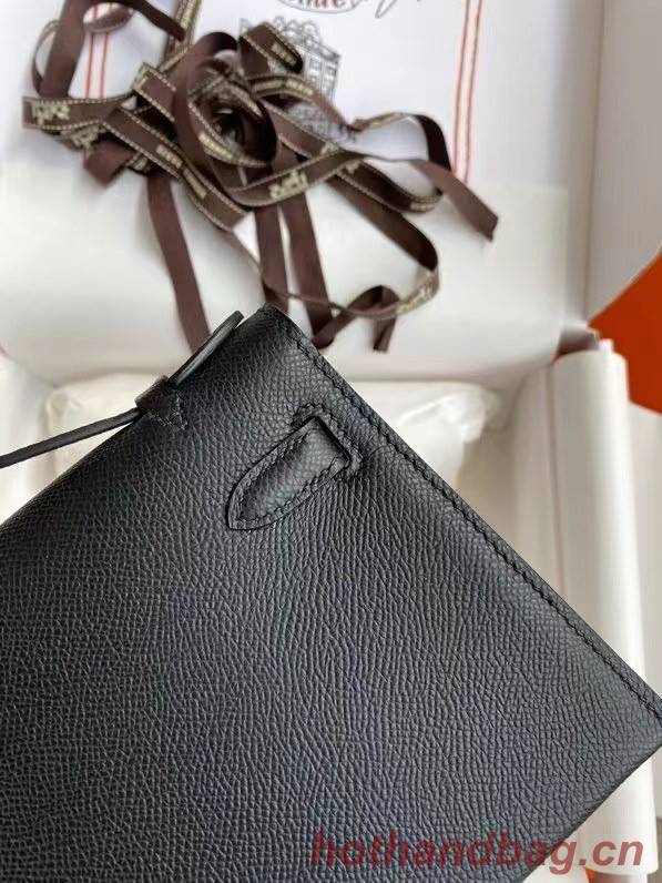 Hermes Original Epsom Leather KEL2278 black&gold-Tone Metal