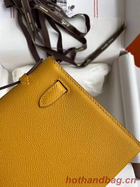 Hermes Original Epsom Leather KEL2278 yellow&gold-Tone Metal