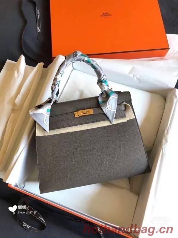 Hermes Original Epsom Leather KEL2578 dark grey