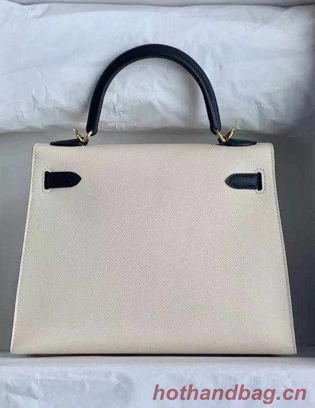 Hermes Original Epsom Leather KEL2578 white&black