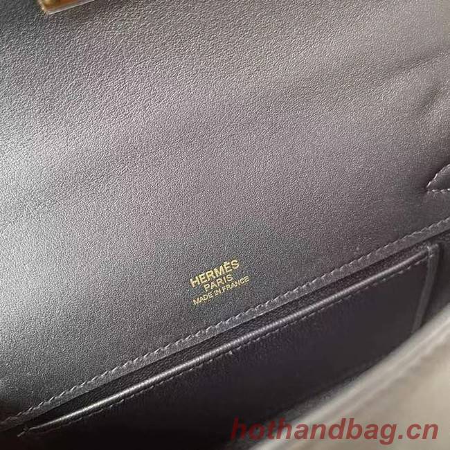 Hermes Original swift Leather KEL2278 black&gold-Tone Metal