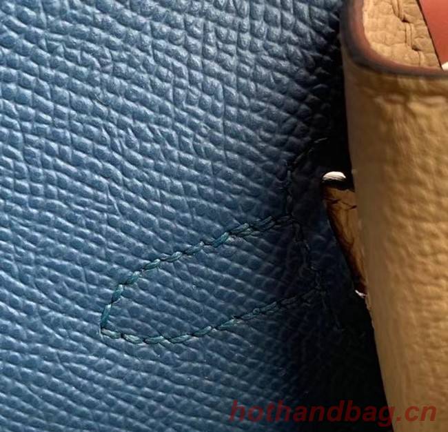 Hermes Original Epsom Leather KEL2578 blue&grey