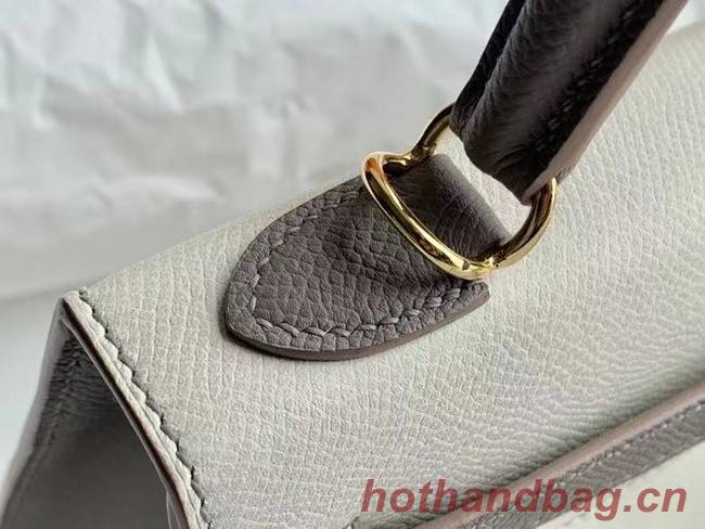 Hermes Original Epsom Leather KEL2578 cream&grey