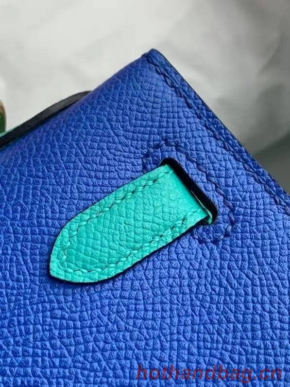 Hermes Original Epsom Leather KEL2578 skyblue&Electro optic blue