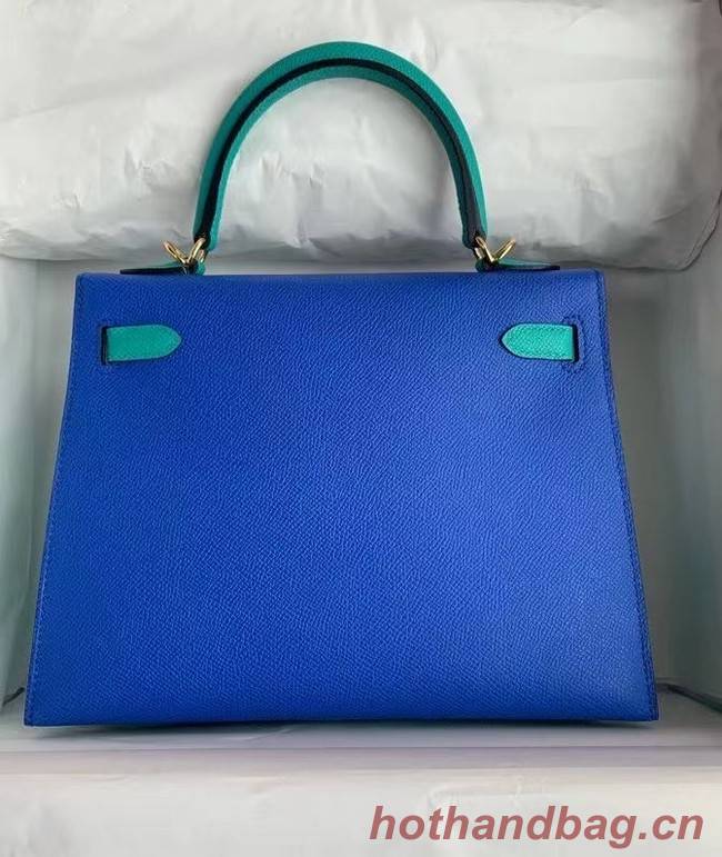 Hermes Original Epsom Leather KEL2578 skyblue&Electro optic blue