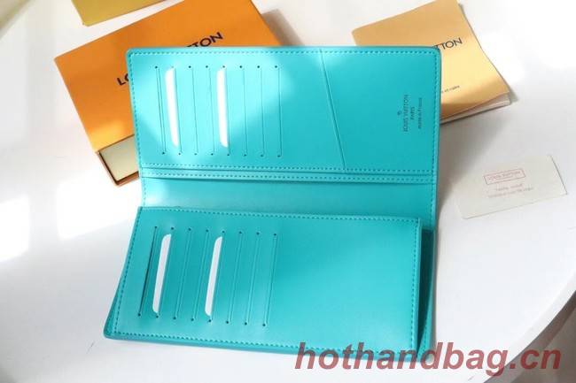 Louis Vuitton BRAZZA WALLET M60494 light blue