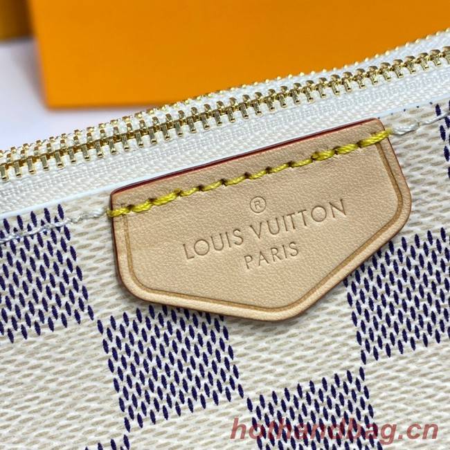 Louis vuitton Damier Azur Canvas DOUBLE ZIP POCHETTE M80084