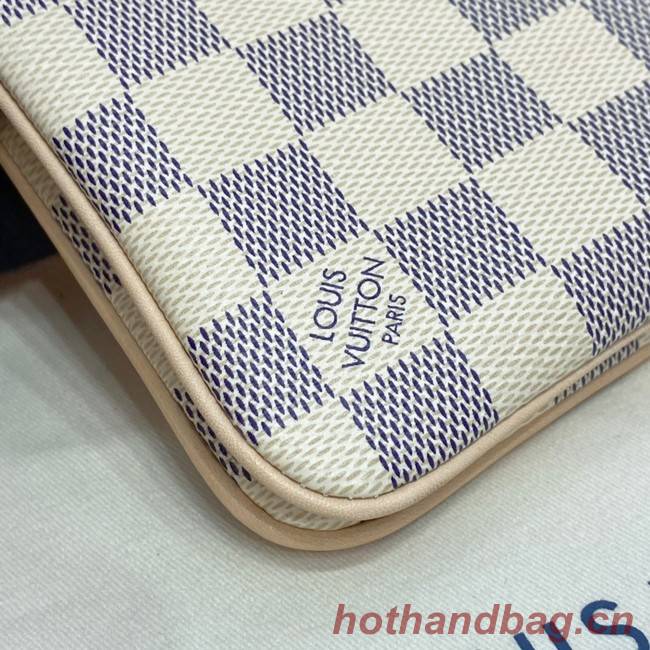 Louis vuitton Damier Azur Canvas DOUBLE ZIP POCHETTE M80084