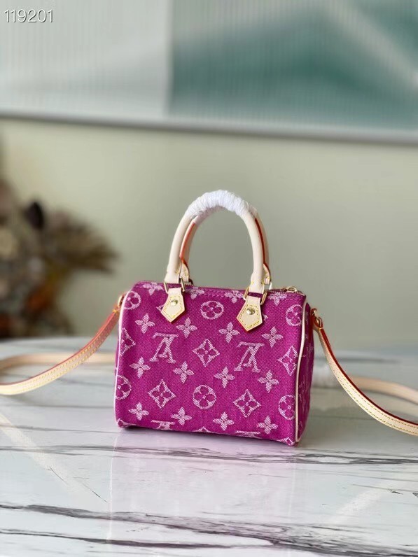 Louis Vuitton SPEEDY Monogram denim  M95052 rose