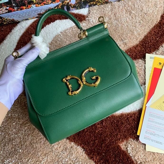 Dolce & Gabbana Origianl Leather Shoulder Bag 5157 green