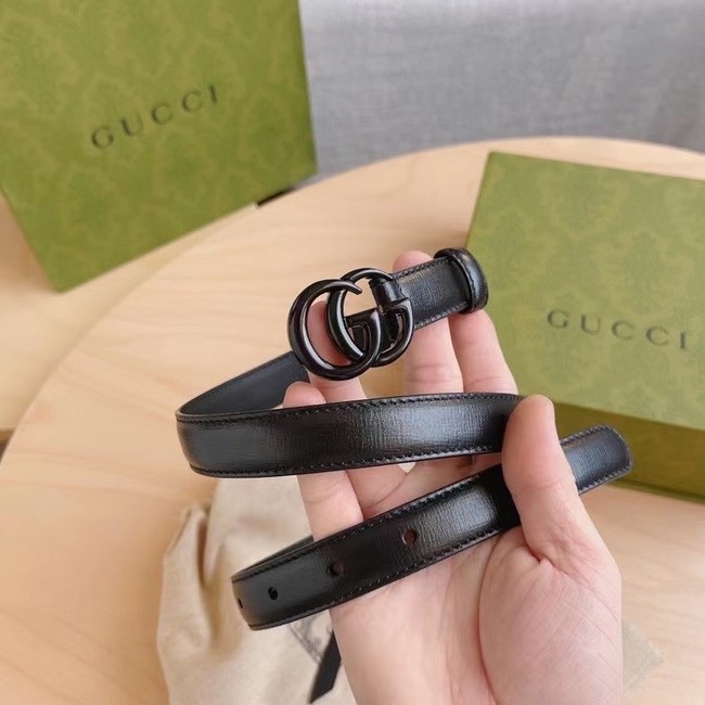 Gucci BELT Raspberry Smooth Calfskin 20 MM B0113UM BLACK