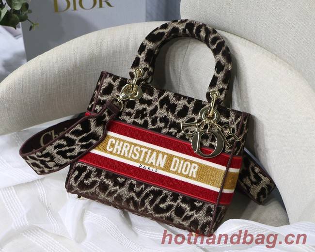 DIOR BOOK TOTE Embroidery M0565 brown