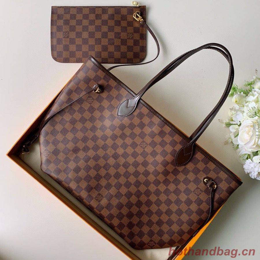 Louis Vuitton Damier Ebene Canvas Neverfull M41358 Red