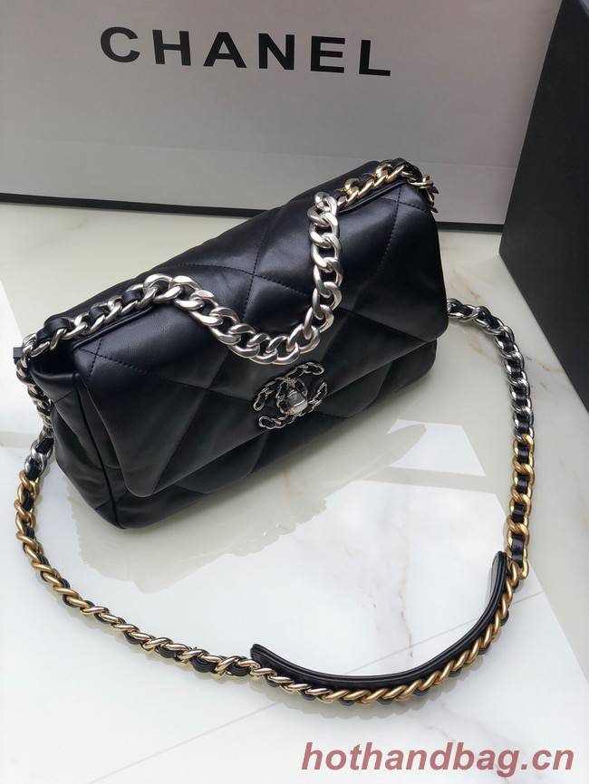 CHANEL Lambskin 19 Flap Bag AS1160 black