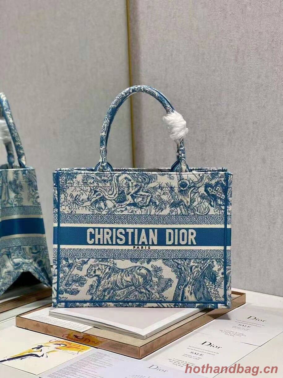 DIOR BOOK TOTE Embroidery C1287-6 blue