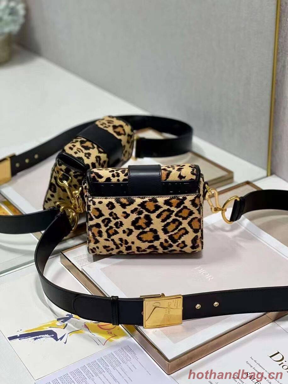 Dior 30 MONTAIGNE BOX BAG Oblique Jacquard C9288 Brown Leopard Print