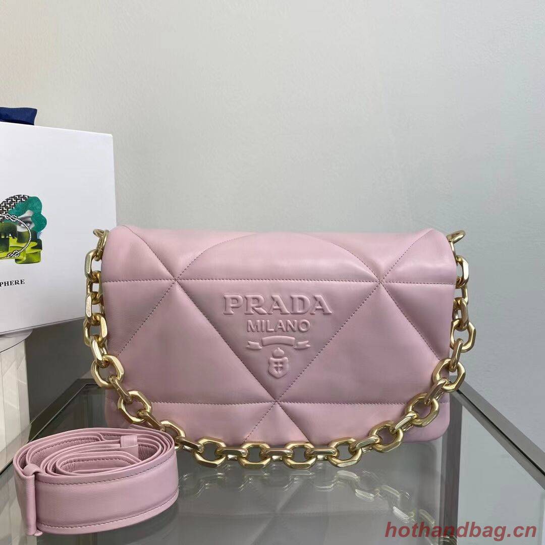 Prada Padded nappa leather shoulder bag 1BD306 pink