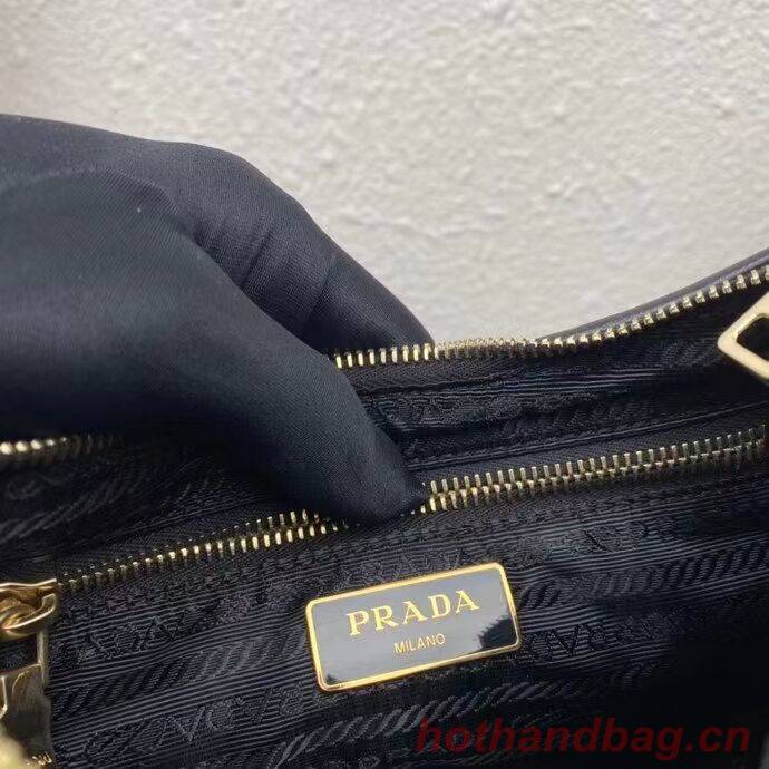 Prada System nappa leather patchwork shoulder bag 1AC151 black