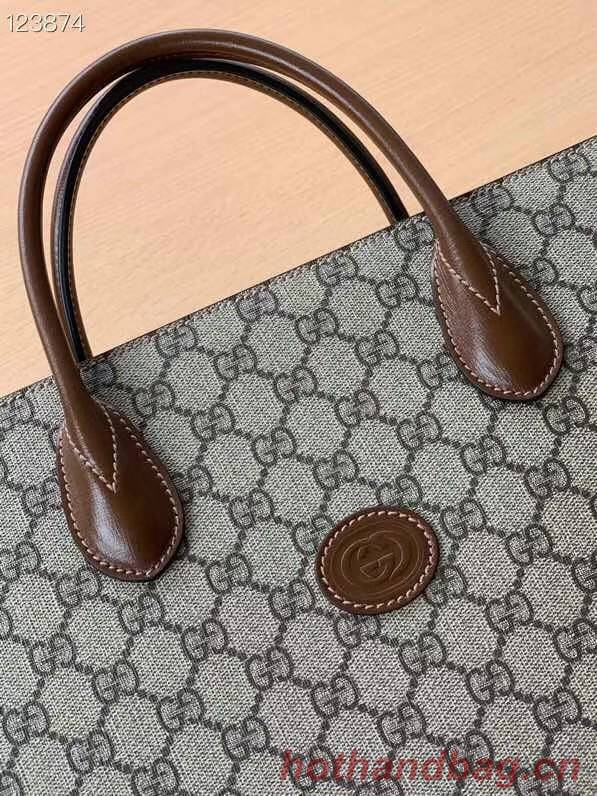 Gucci Medium tote with Interlocking G 674155 brown