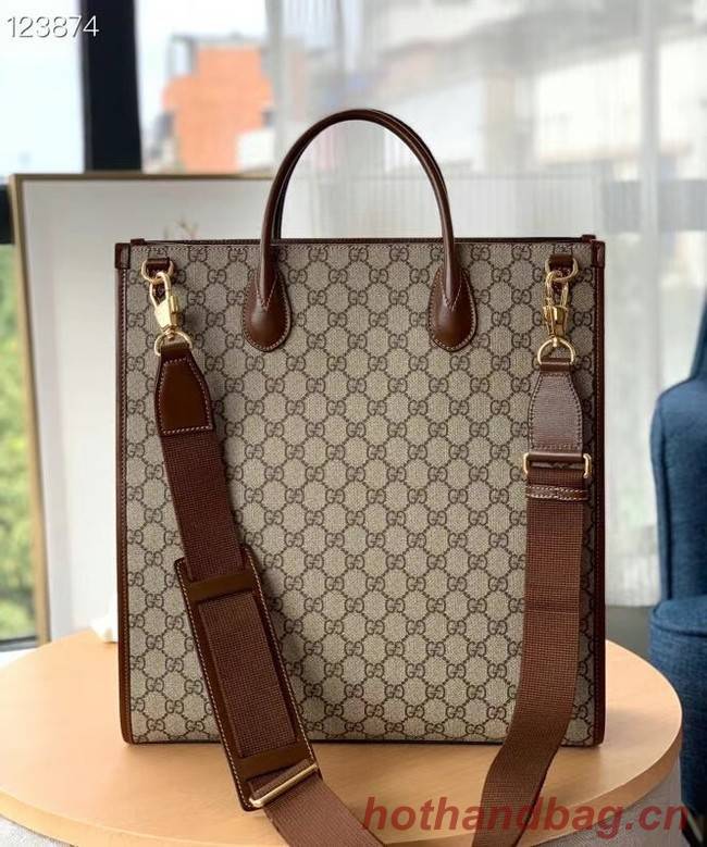 Gucci Medium tote with Interlocking G 674155 brown