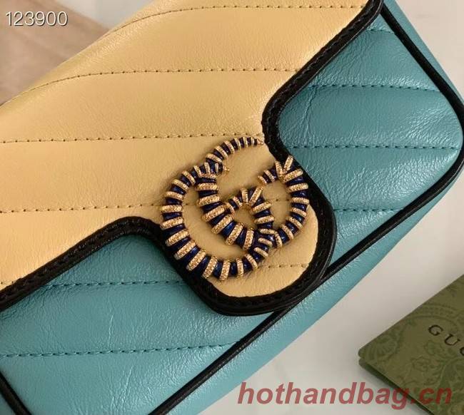 Gucci Online Exclusive GG Marmont mini bag 574969  light blue