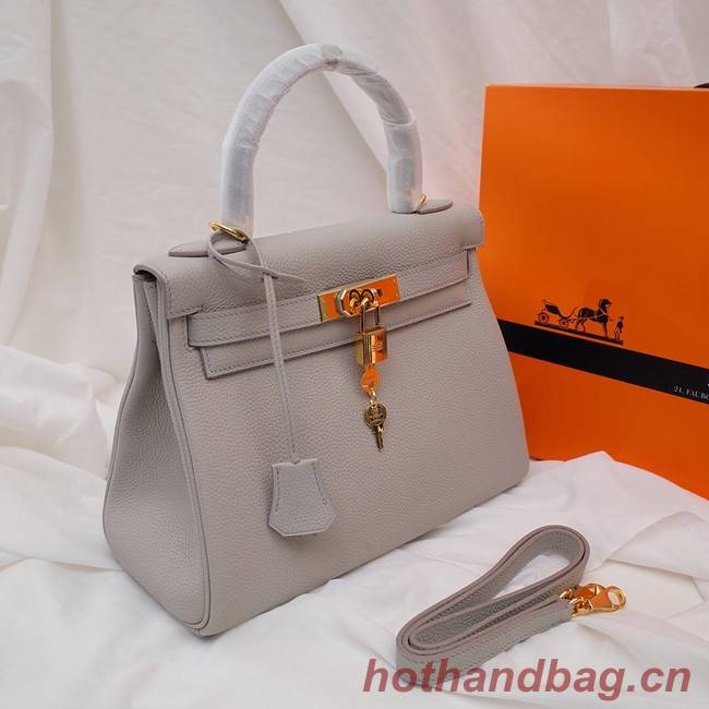 Hermes Kelly Shoulder Bag Original TOGO Leather KY3255 Pearl grey