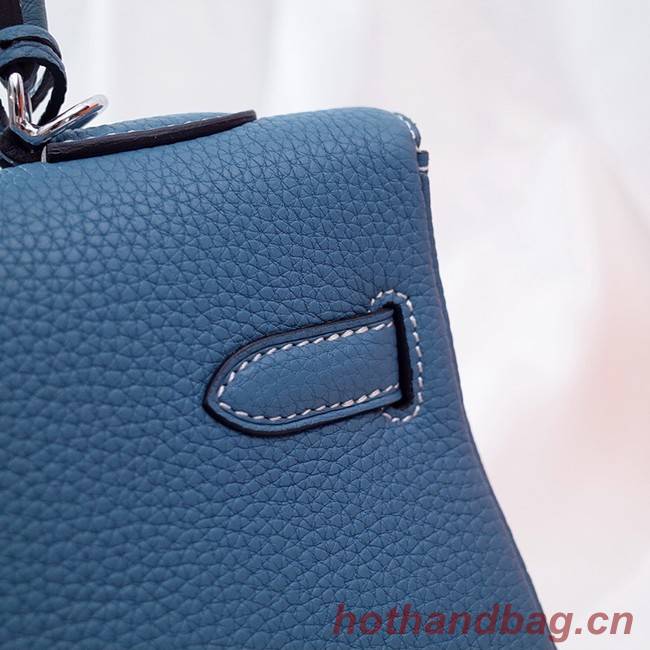 Hermes Kelly Shoulder Bag Original TOGO Leather KY3255 blue