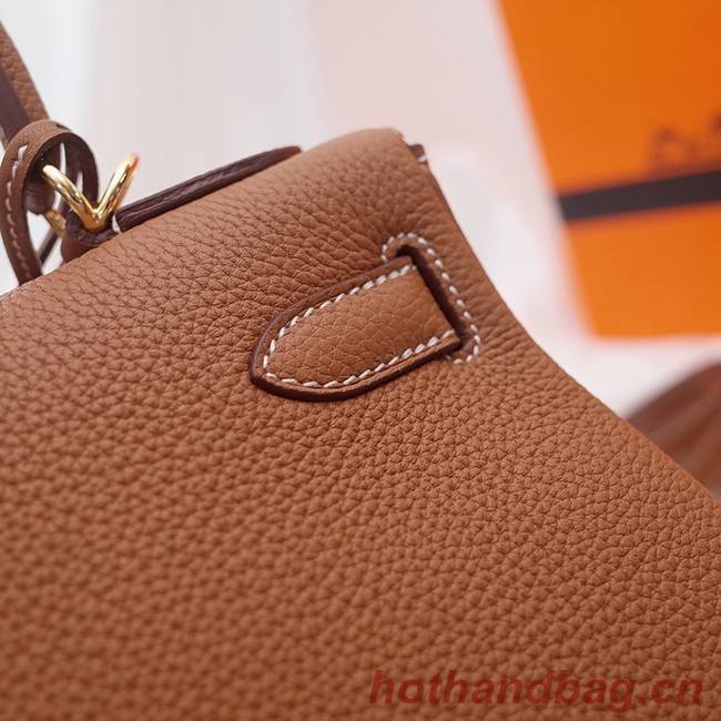 Hermes Kelly Shoulder Bag Original TOGO Leather KY3255 brown