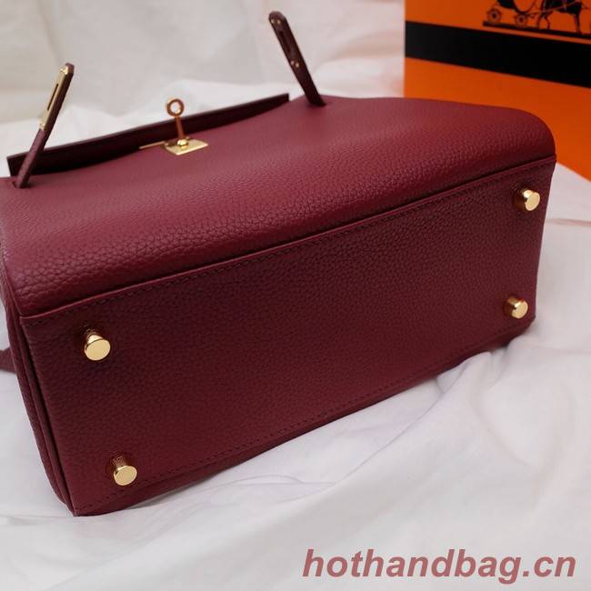Hermes Kelly Shoulder Bag Original TOGO Leather KY3255 claret