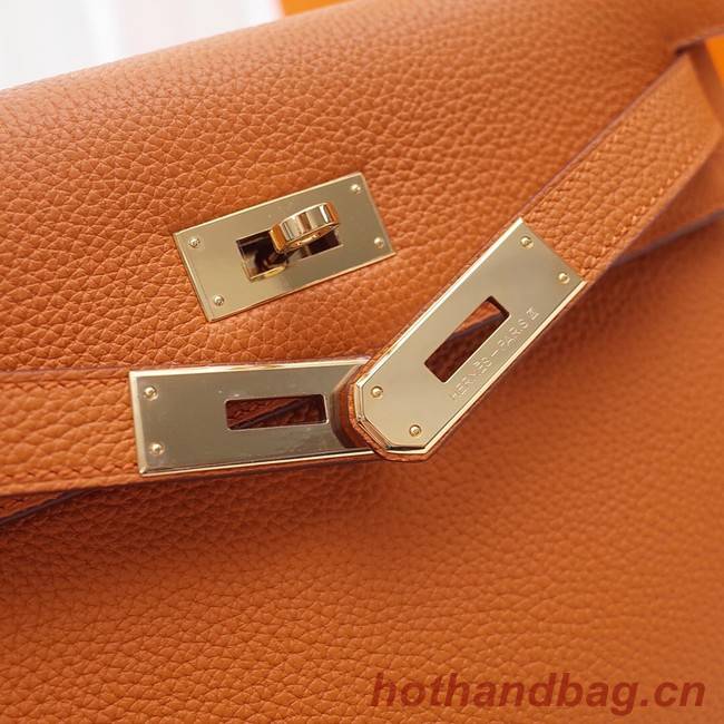 Hermes Kelly Shoulder Bag Original TOGO Leather KY3255 orange