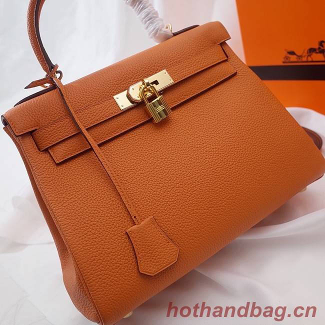 Hermes Kelly Shoulder Bag Original TOGO Leather KY3255 orange