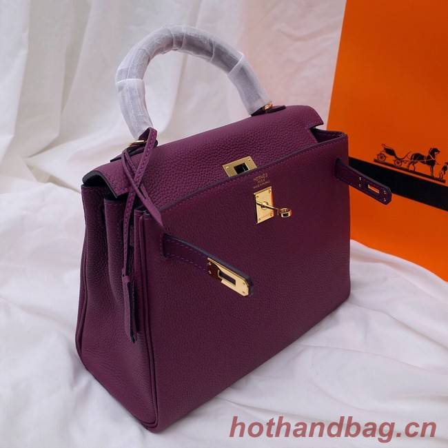 Hermes Kelly Shoulder Bag Original TOGO Leather KY3255 purple