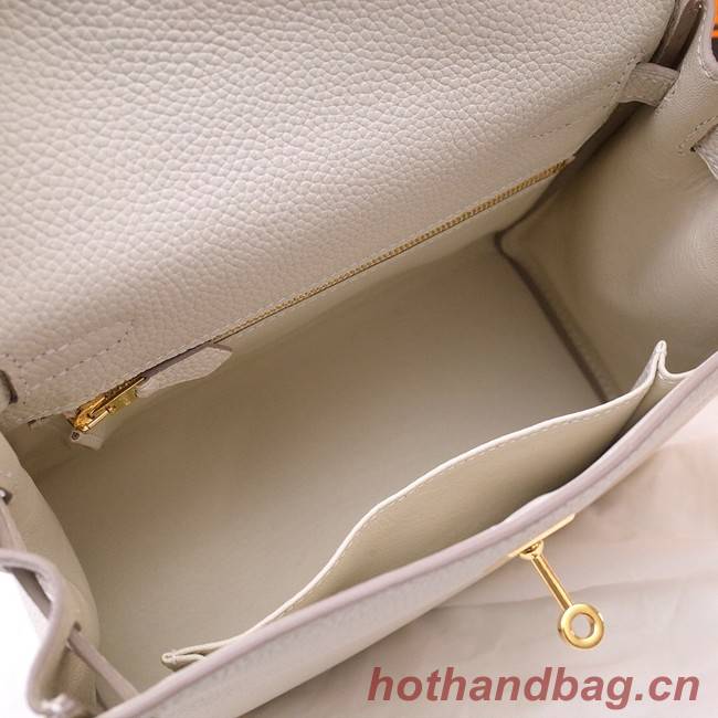 Hermes Kelly Shoulder Bag Original TOGO Leather KY3255 white