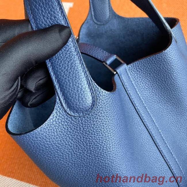 Hermes Picotin Lock Bags Original togo Leather PL3388 Sapphire blue