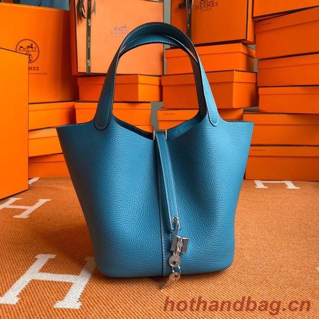 Hermes Picotin Lock Bags Original togo Leather PL3388 blue