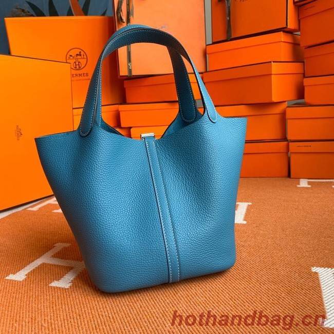 Hermes Picotin Lock Bags Original togo Leather PL3388 blue