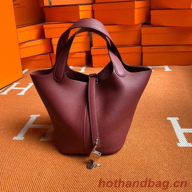 Hermes Picotin Lock Bags Original togo Leather PL3388 claret