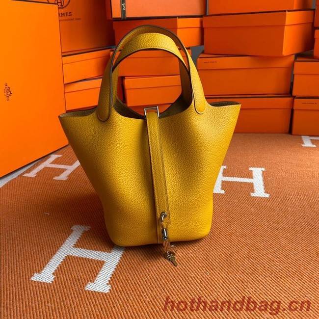 Hermes Picotin Lock Bags Original togo Leather PL3388 yellow