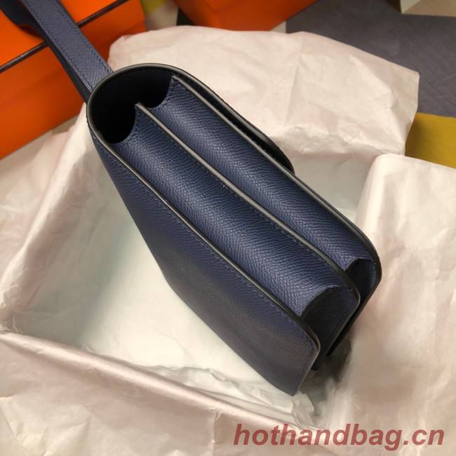 Hermes Original Espom Leather Constance Bag 5333 Sapphire blue