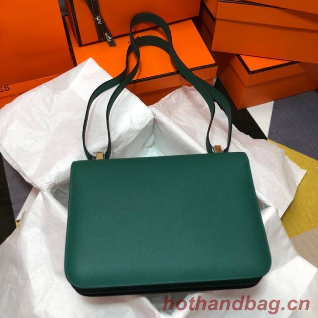 Hermes Original Espom Leather Constance Bag 5333 blackish green