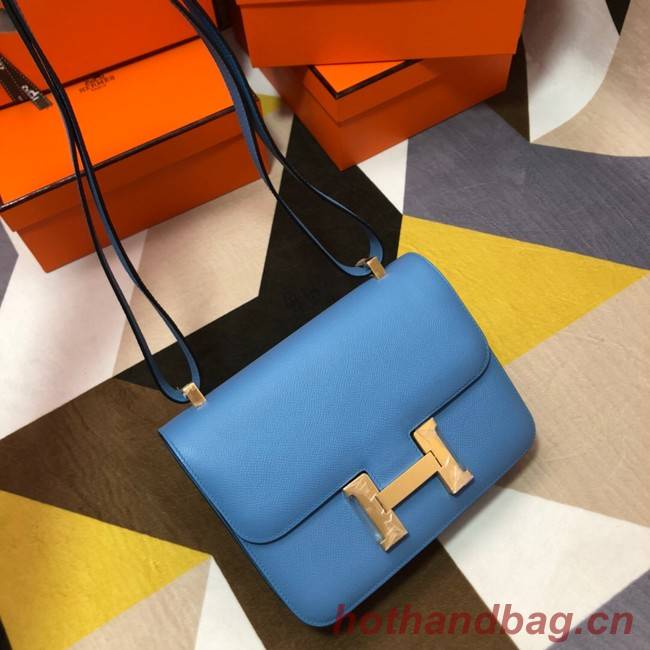 Hermes Original Espom Leather Constance Bag 5333 blue