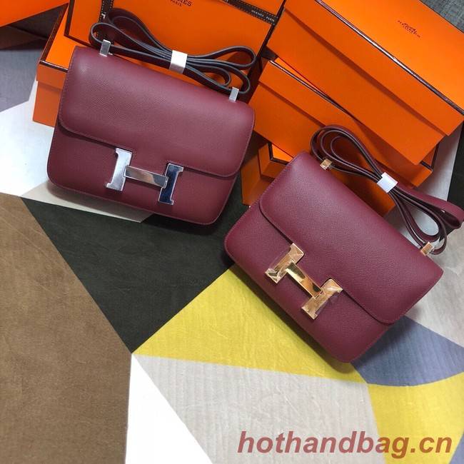 Hermes Original Espom Leather Constance Bag 5333 claret