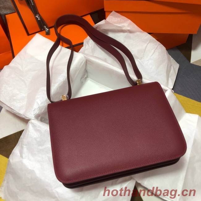 Hermes Original Espom Leather Constance Bag 5333 claret