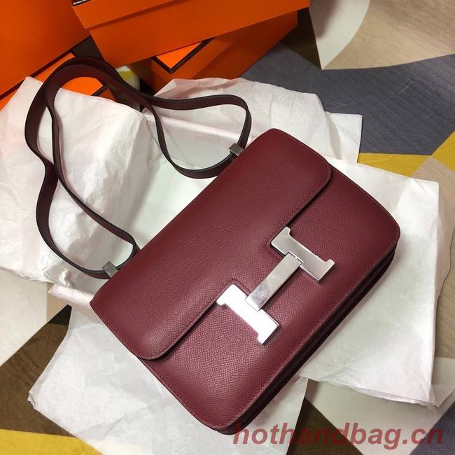 Hermes Original Espom Leather Constance Bag 5333 claret