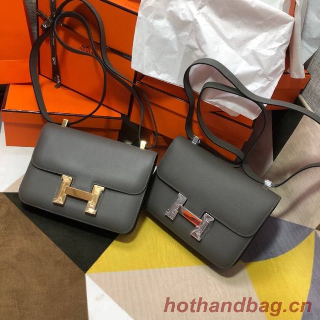 Hermes Original Espom Leather Constance Bag 5333 dark gray