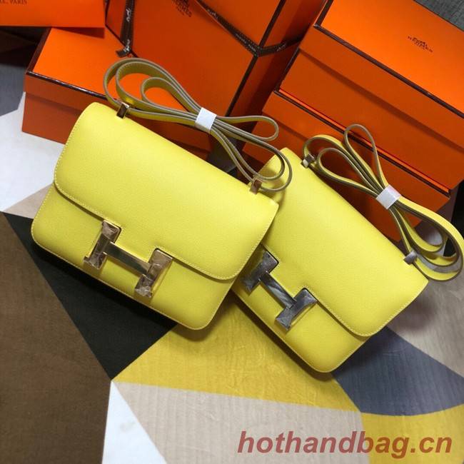 Hermes Original Espom Leather Constance Bag 5333 lemon