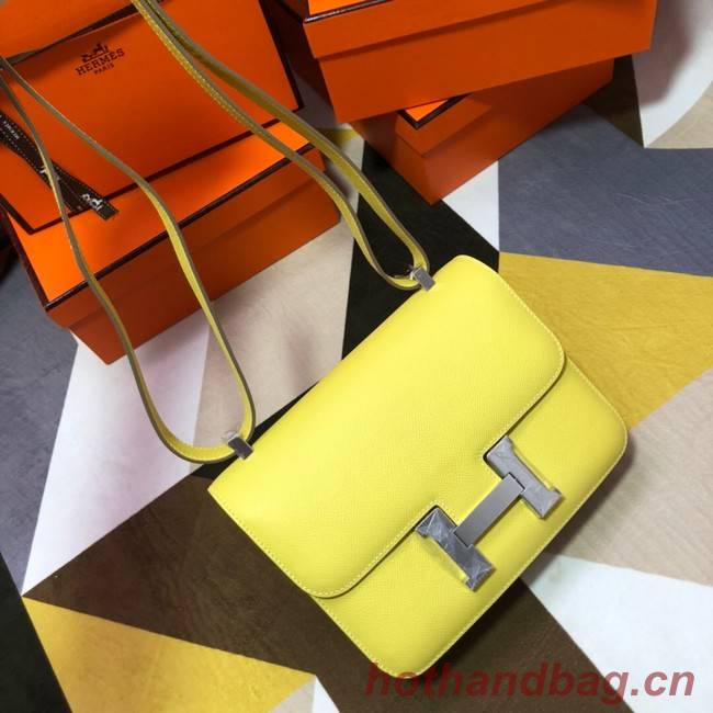 Hermes Original Espom Leather Constance Bag 5333 lemon